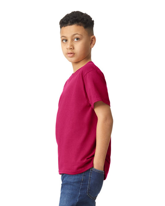 Youth Medium Cardinal Red Gildan 5000B
