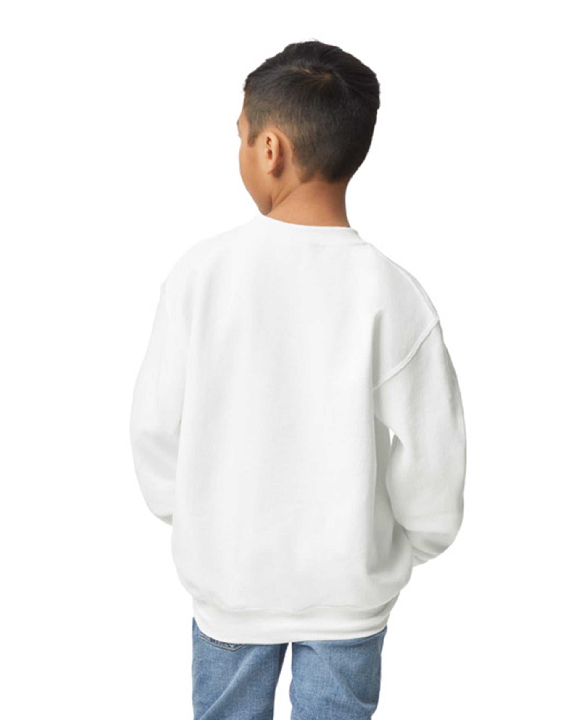 Youth X-Small White Gildan 18000B 