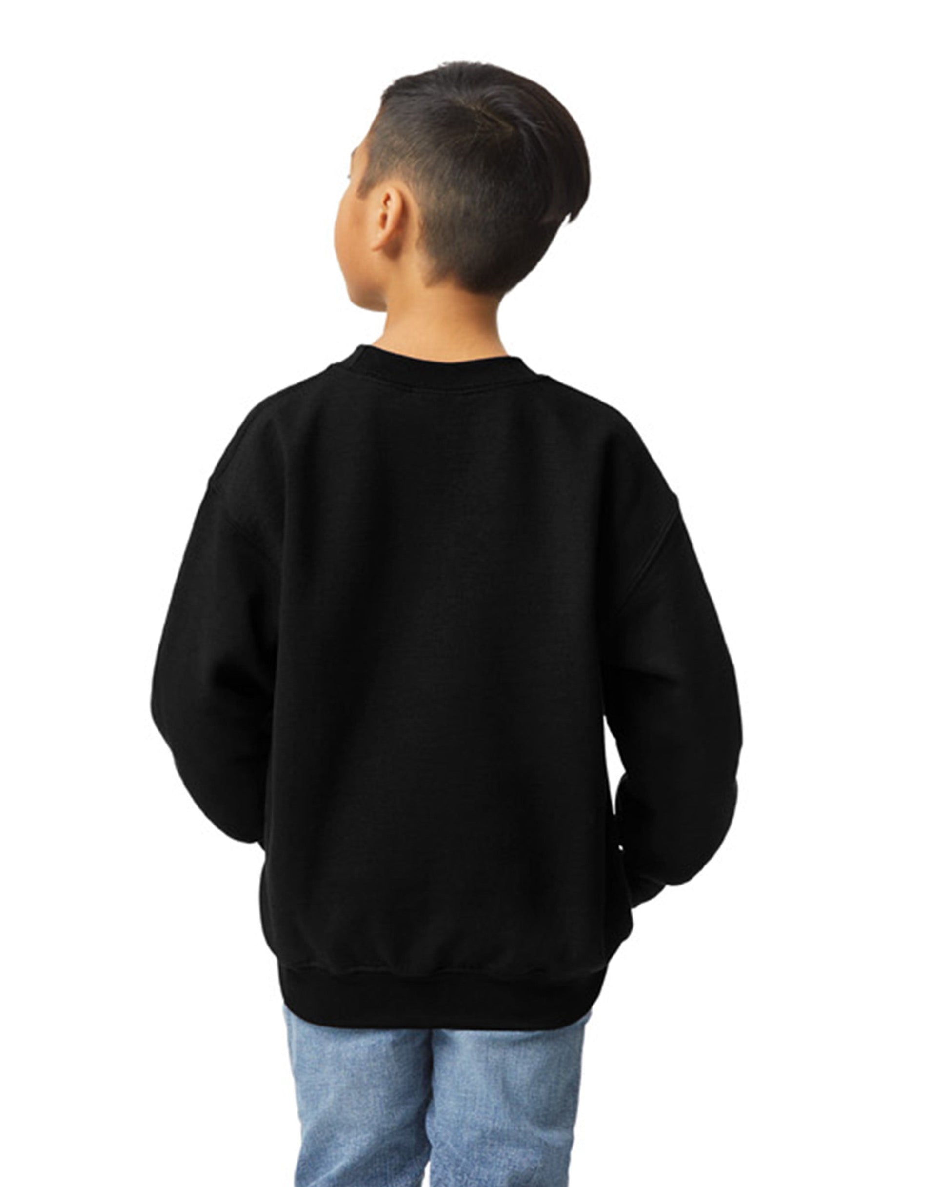 Youth Medium Black Gildan 18000B 