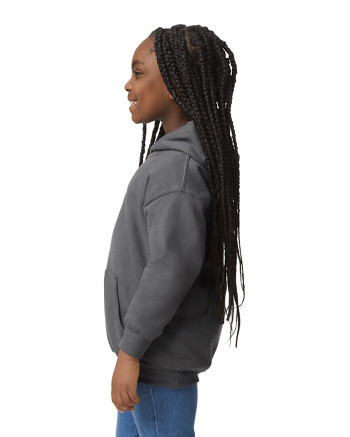 Youth Medium Charcoal Gildan 18500B 