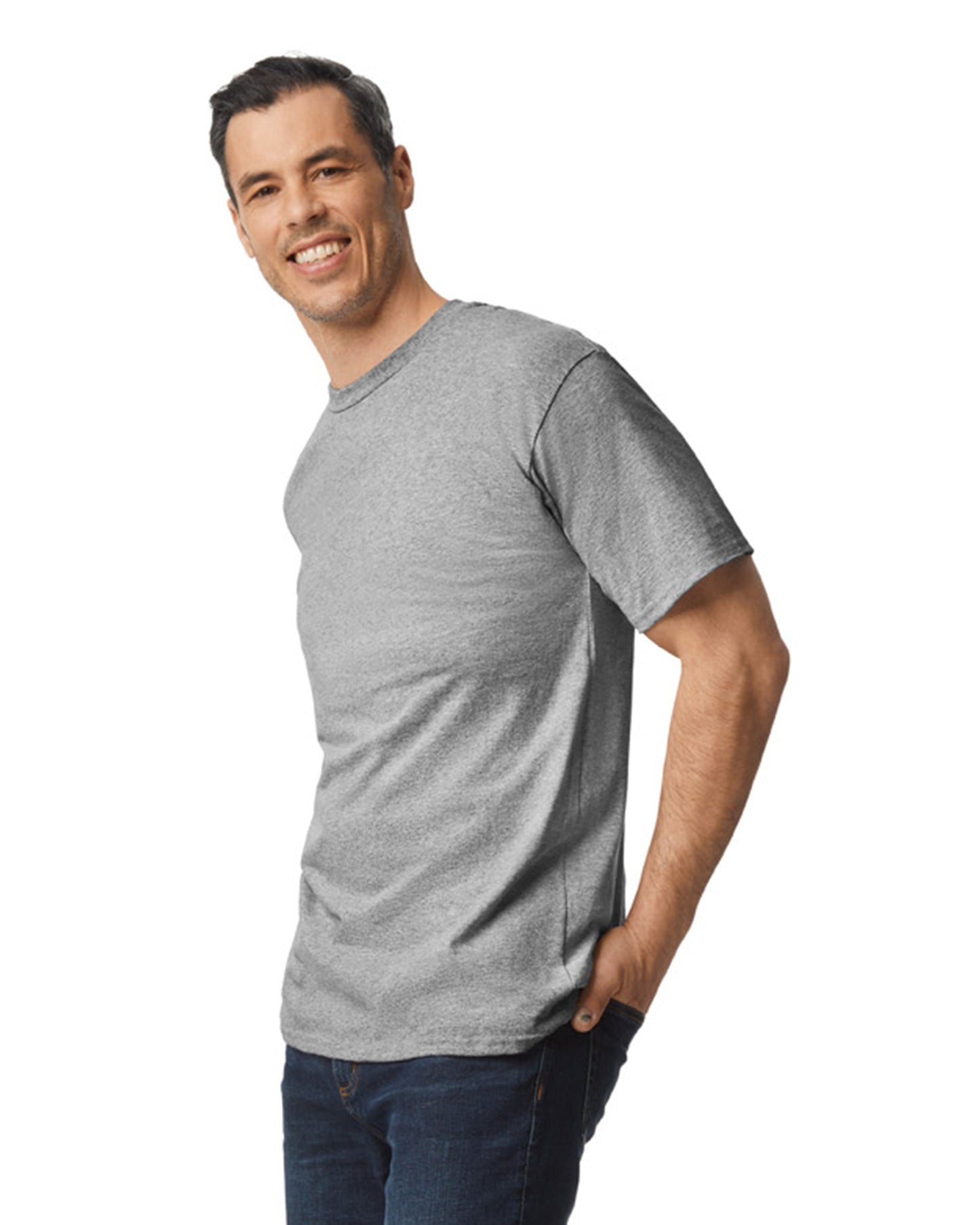 Tall Large Sport Gray Gildan 2000T 