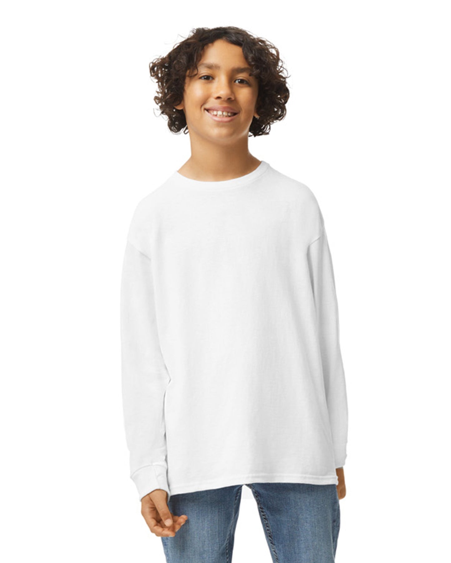 Youth Large White Gildan 5400B 