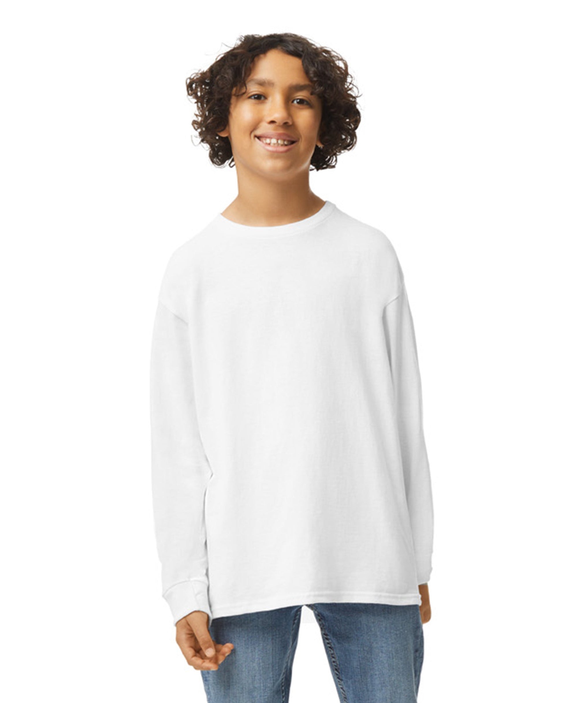 Youth Large White Gildan 5400B 