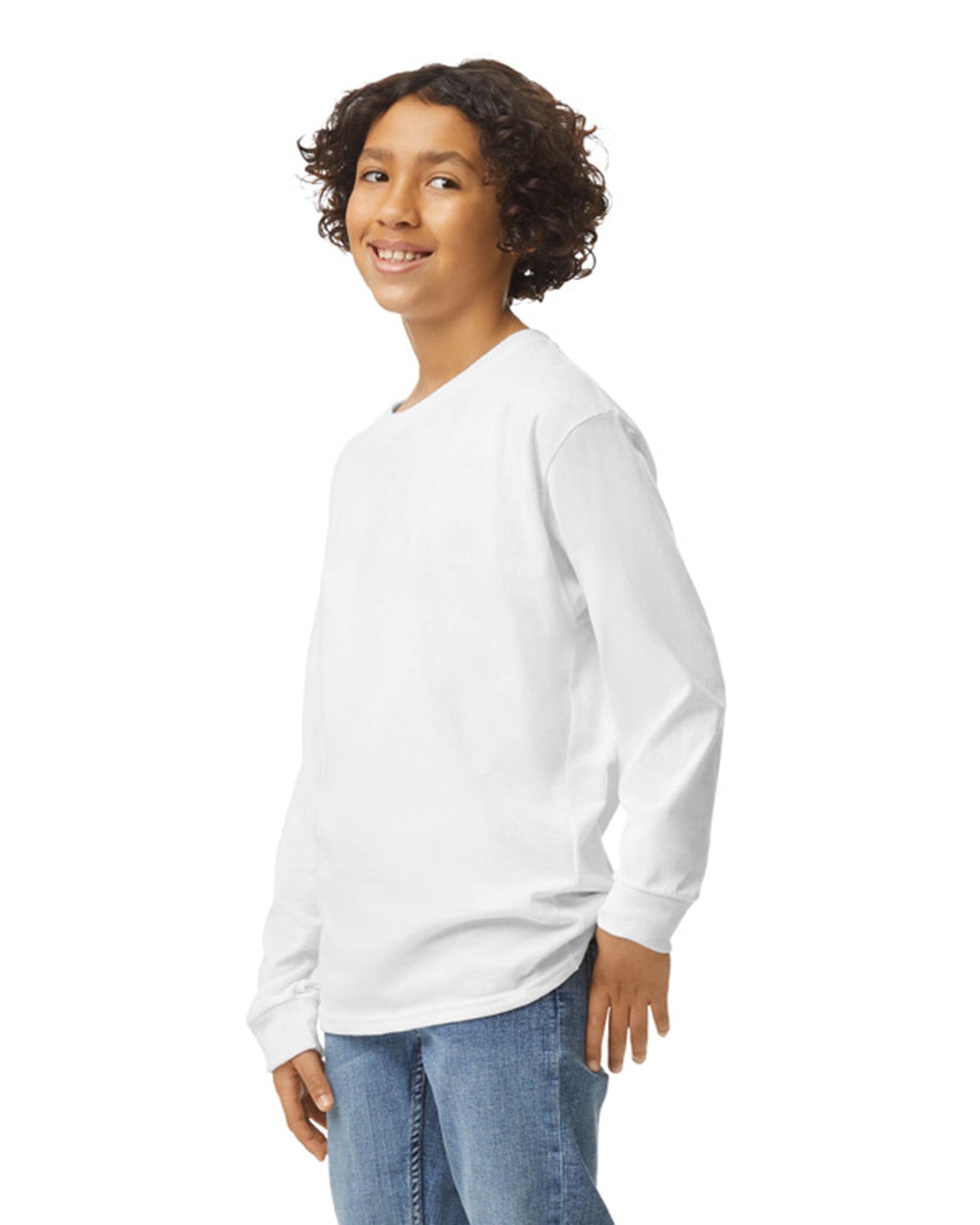 Youth Large White Gildan 5400B 